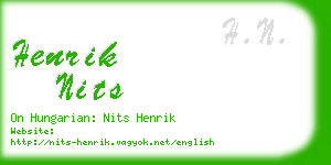 henrik nits business card